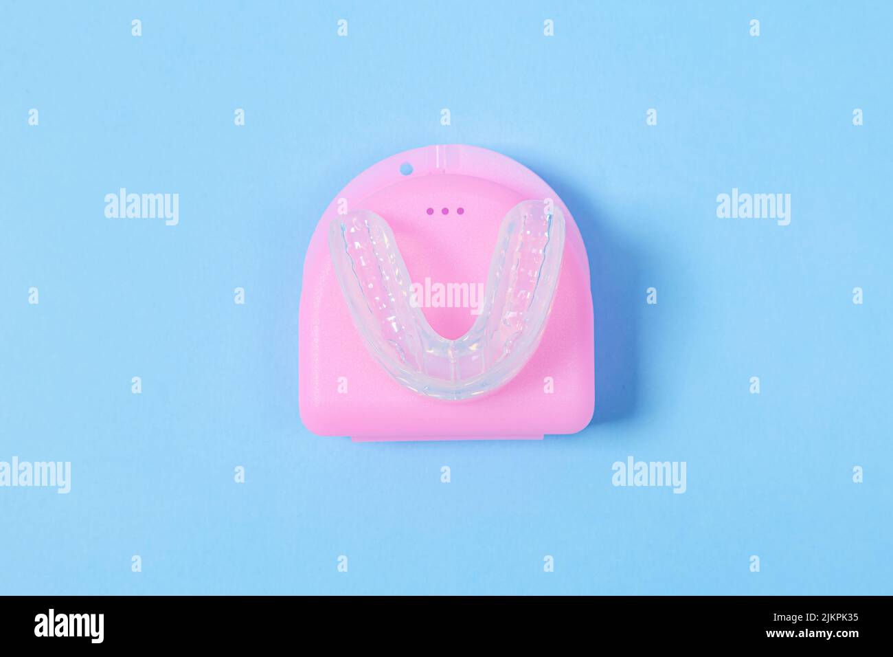 orthodontic silicone simulator. tray for teeth in a case Invisible