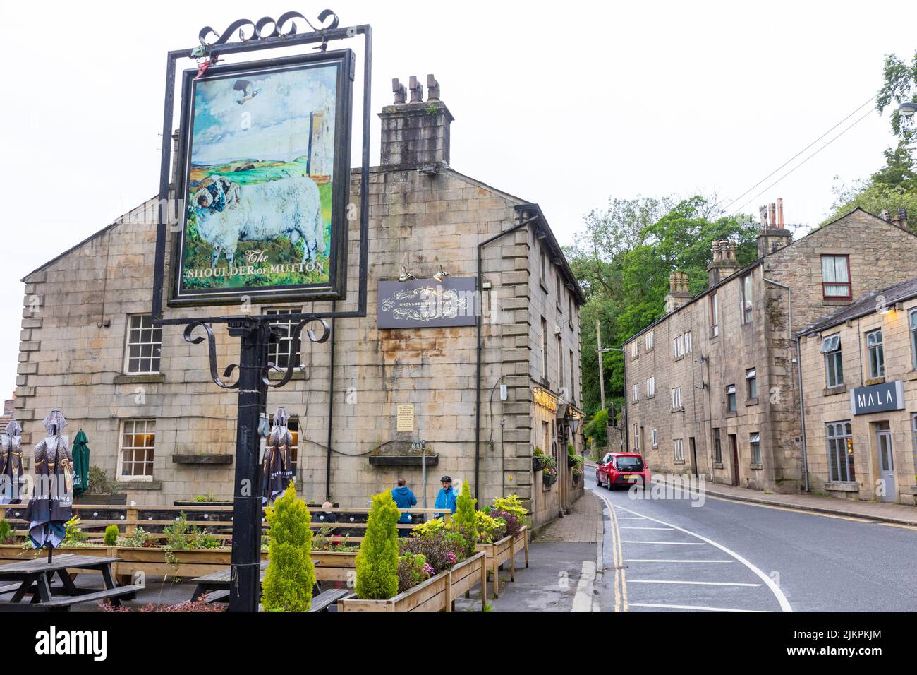 Village near Ramsbottom Lancashire and The Shoulder of Mutton public house pub, England