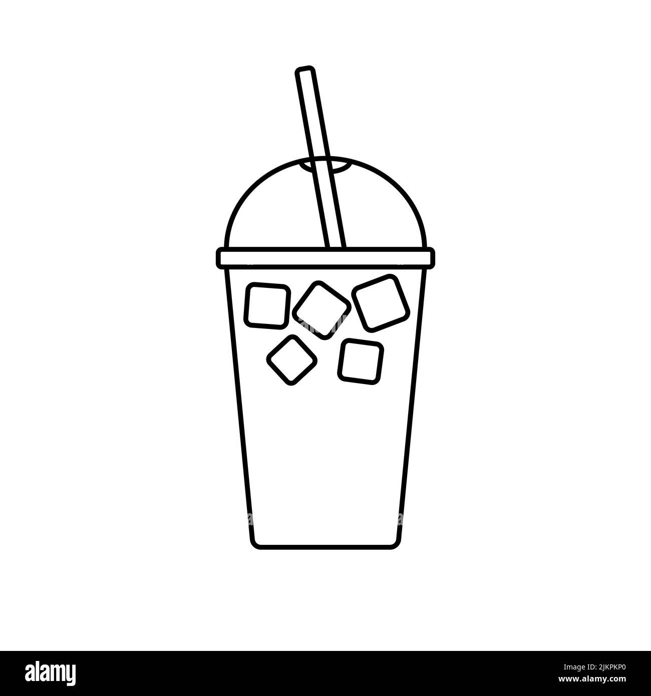 Iced Coffee Outline Photos and Images & Pictures