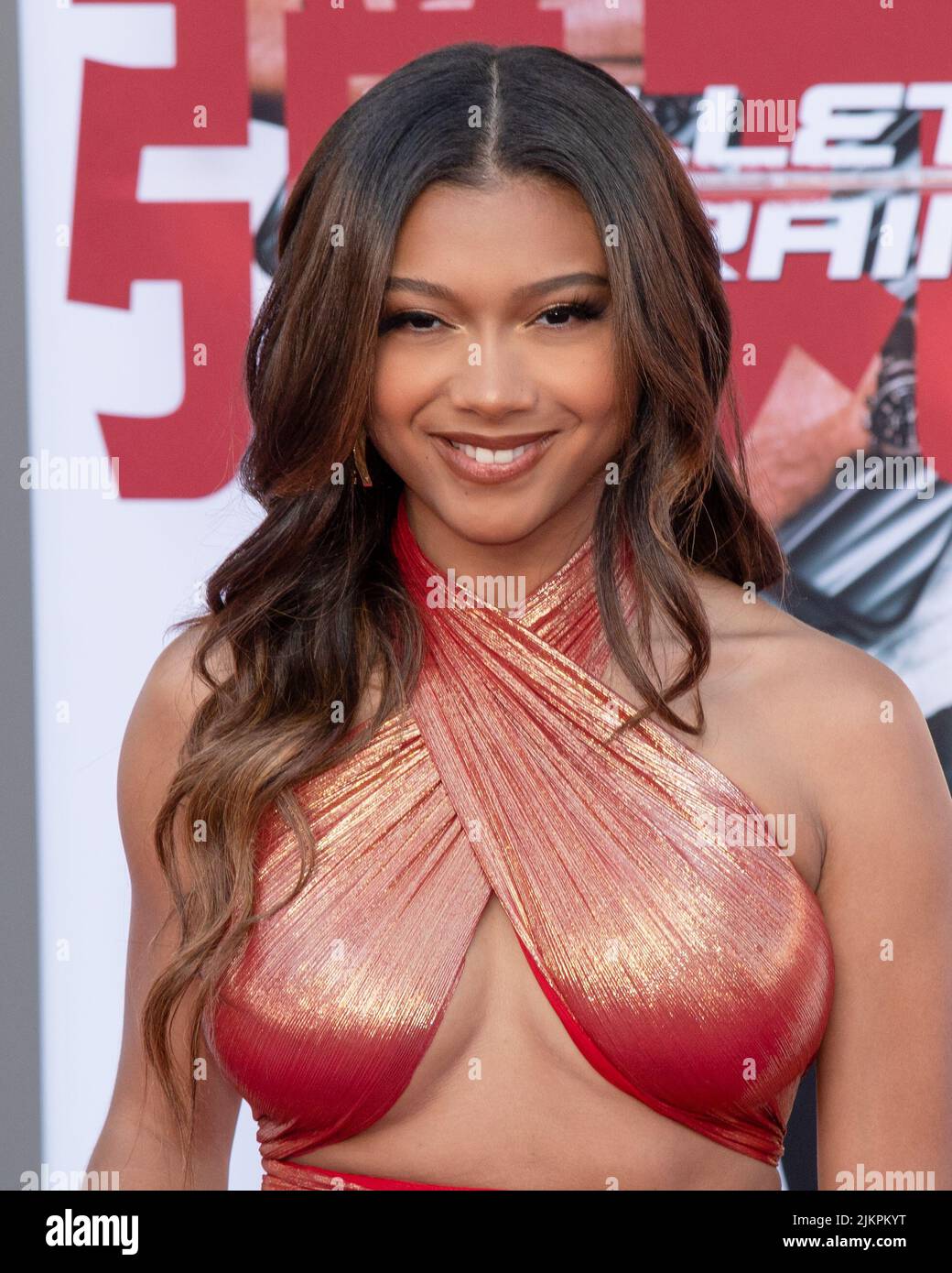 August 1, 2022, Westwood, California, USA: Sierra Capri attends the Los Angeles Premiere Of Columbia Pictures' ''Bullet Train' (Credit Image: © Billy Bennight/ZUMA Press Wire) Stock Photo