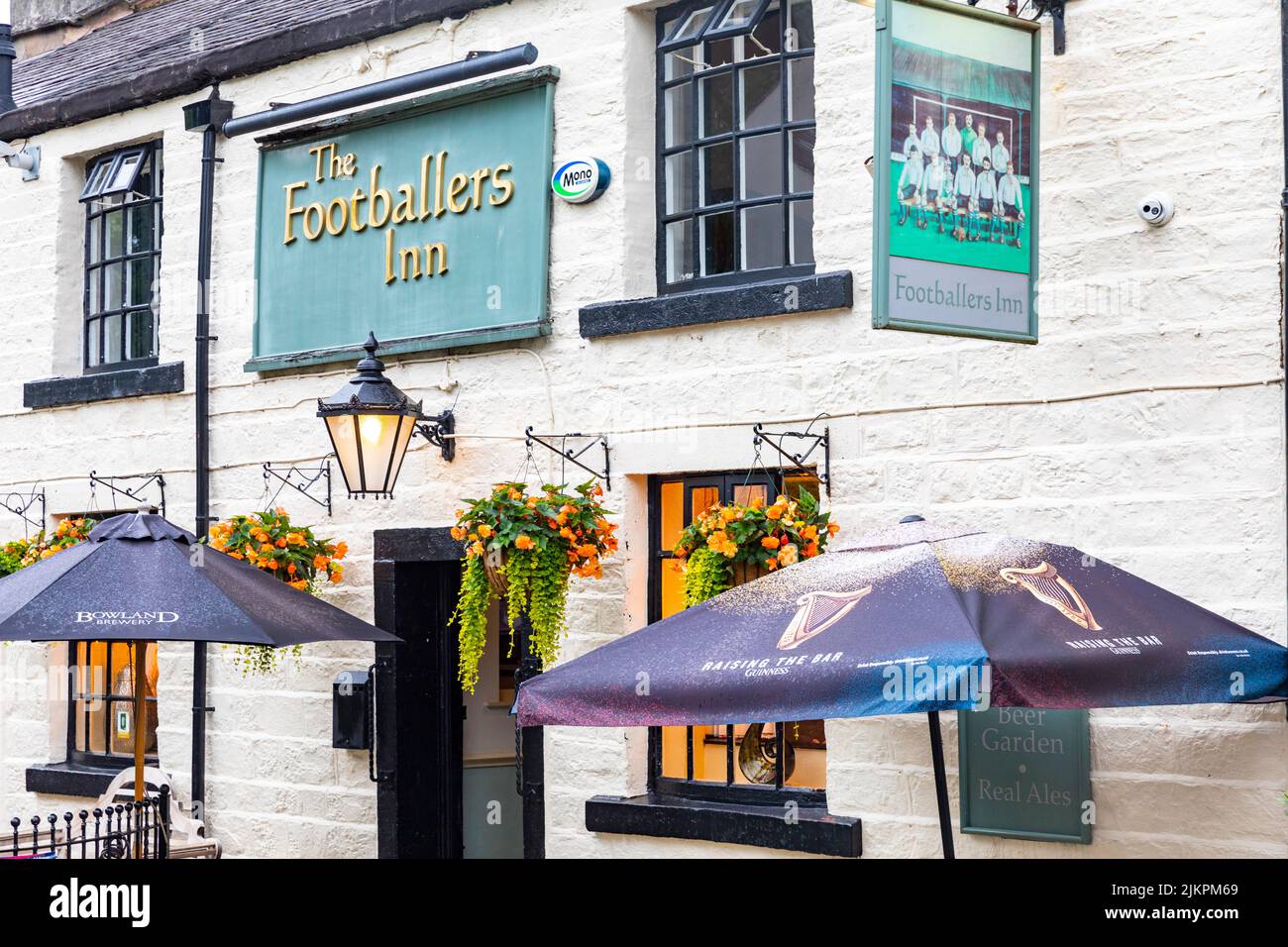 Summerseat village,Bury,Lancashire, The Footballers Inn public house and bar, exterior of the pub on a summers day,England,UK,summer 2022 Stock Photo