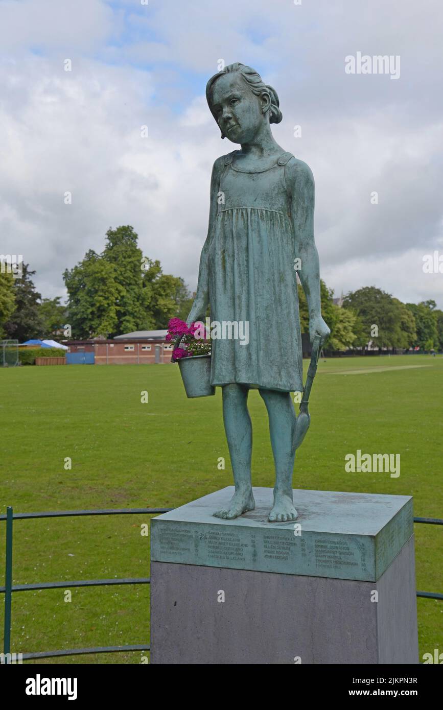 The Memorial to the Armagh rail disaster, in The Mall, Armagh, Northern Ireland, July 2022 Stock Photo
