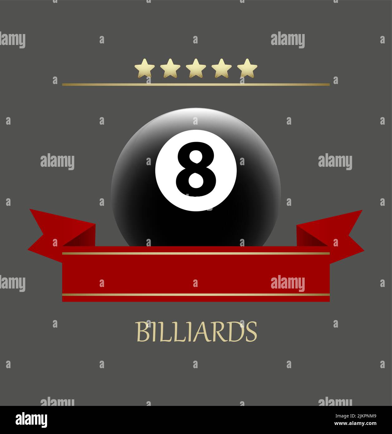Vector color illustration with billiard ball Stock Vector Image & Art ...