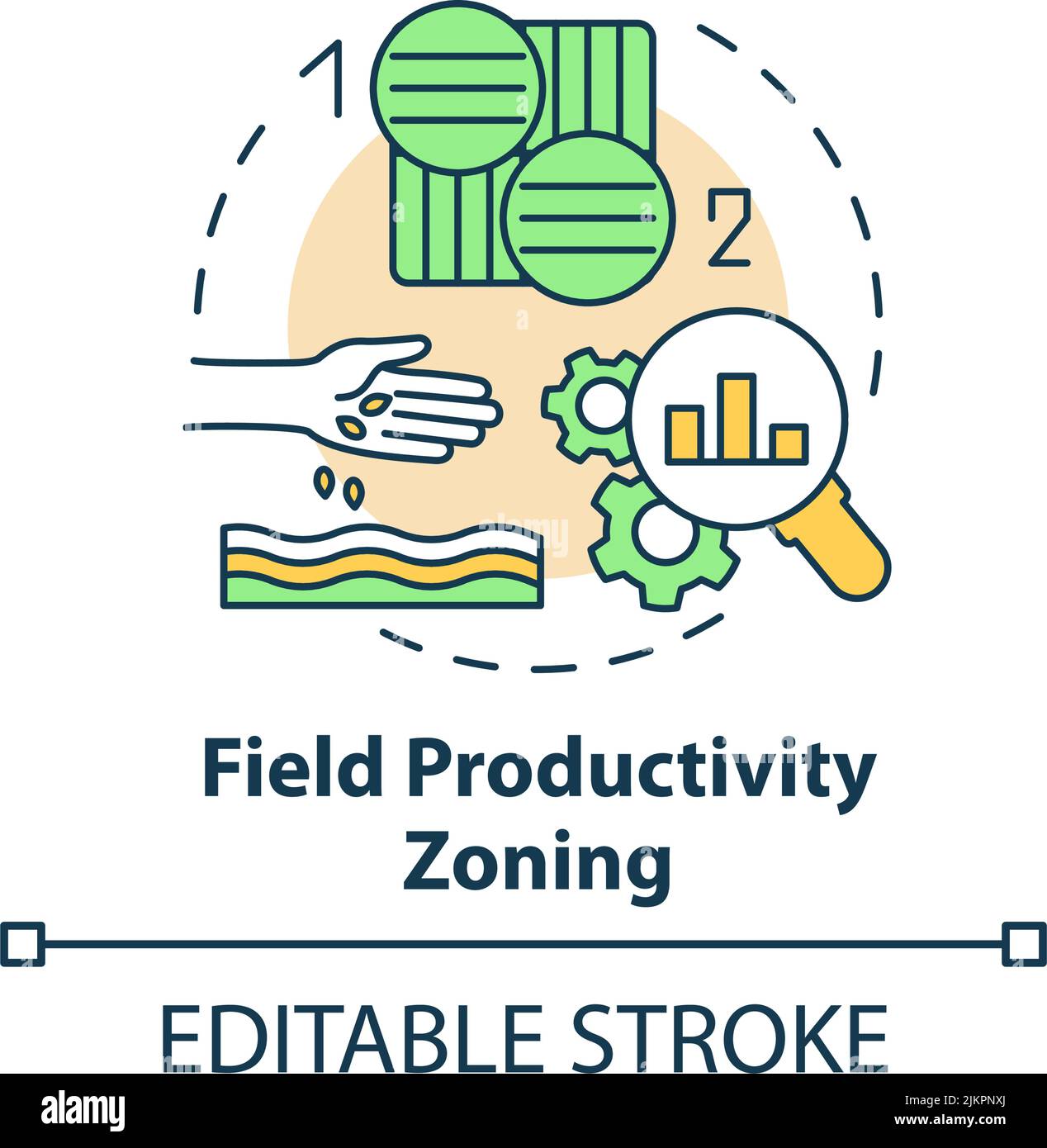 Field productivity zoning concept icon Stock Vector Image & Art Alamy