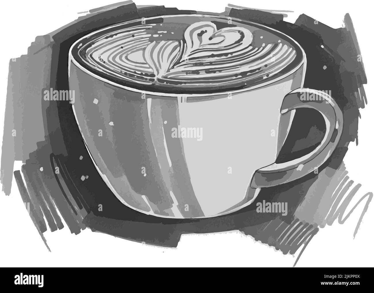 Sketch coffee cup. Hand Drawn. Vector Illustration Stock Vector Image