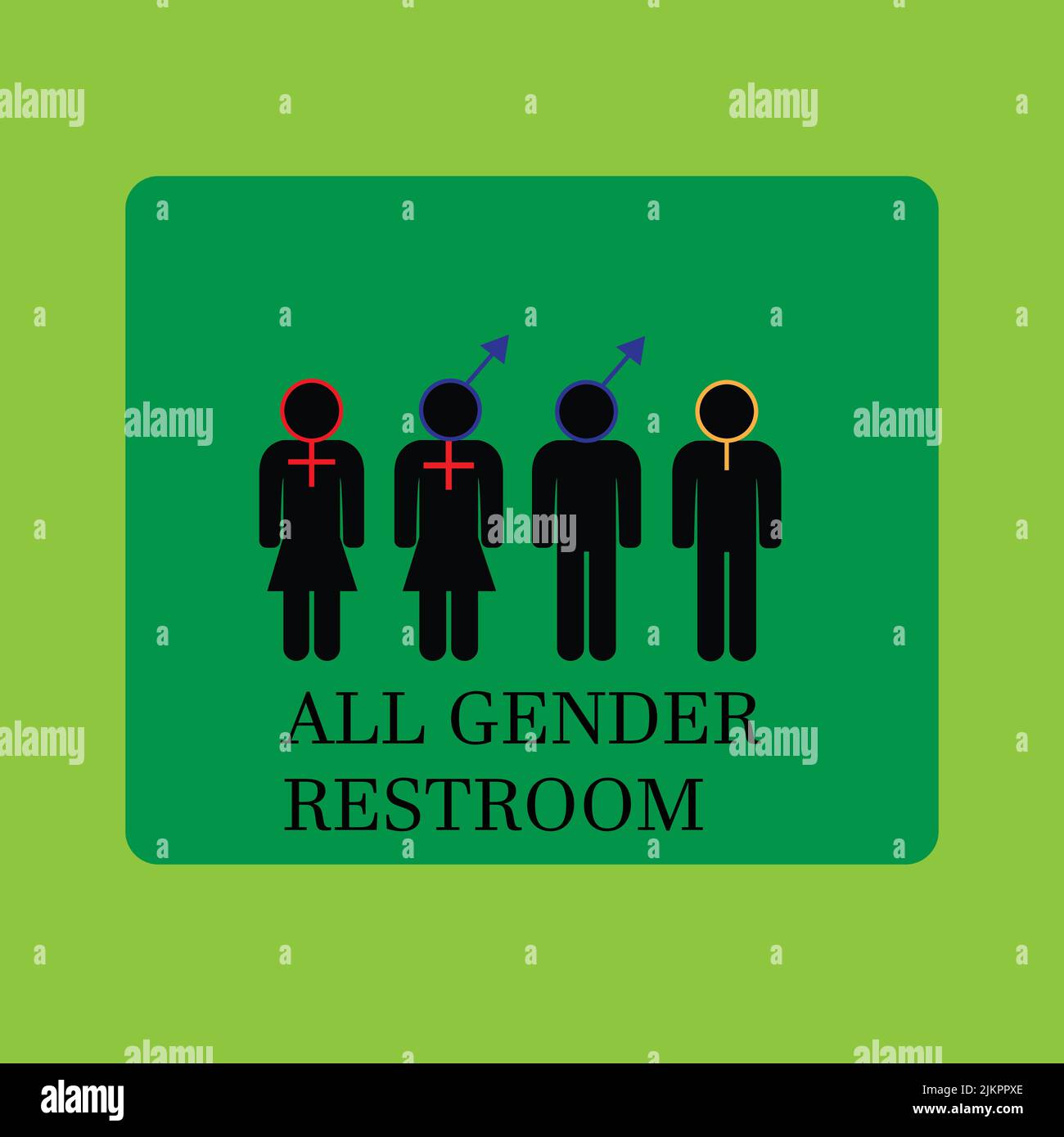 All gender restroom conceptual vector Stock Vector