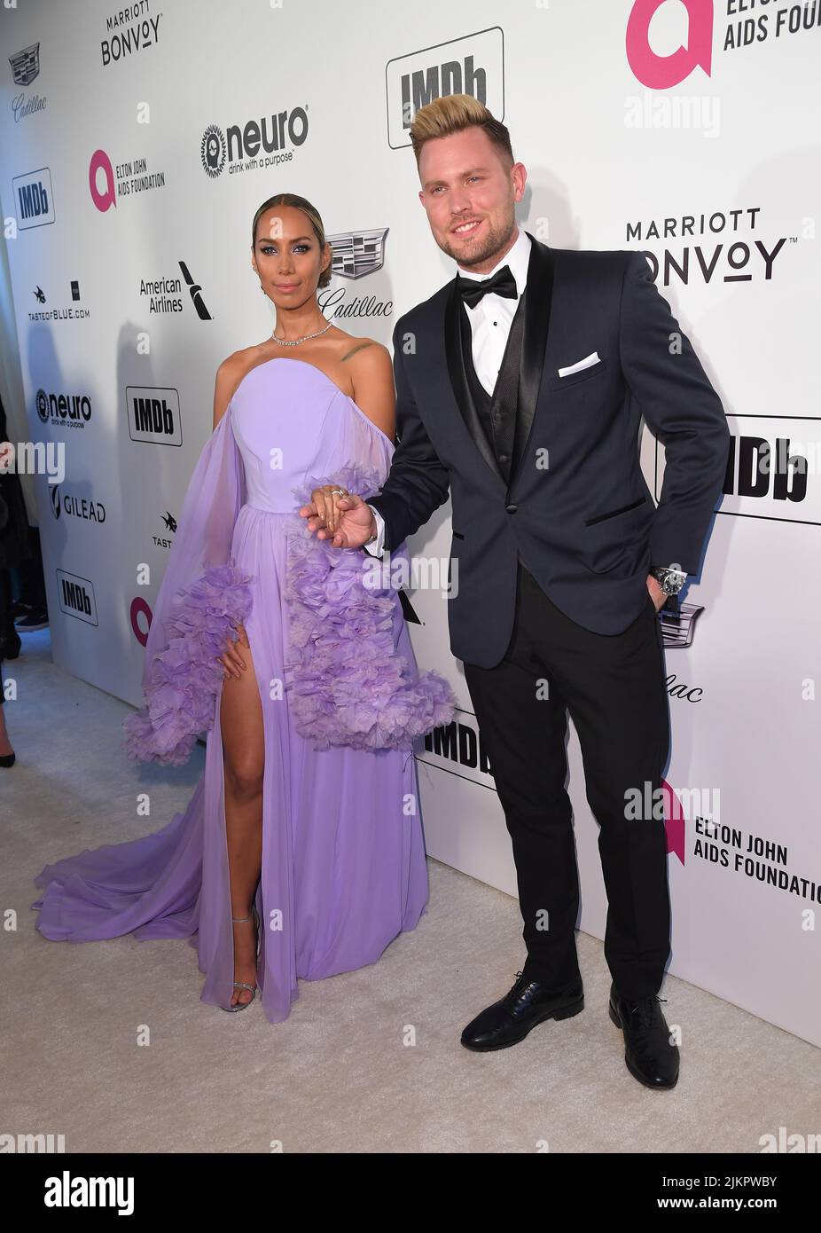 File photo dated 24/02/19 of Leona Lewis and Dennis Jauch attending the Elton John AIDS Foundation Viewing Party held at West Hollywood Park, Los Angeles, California, USA. Leona Lewis and husband Dennis Jauch are celebrating the birth of their first child, a girl named Carmel Allegra. The 37-year-old former X Factor winner shared the news with her nearly 740,000 Instagram followers. Issue date: Wednesday August 3, 2022. Stock Photo