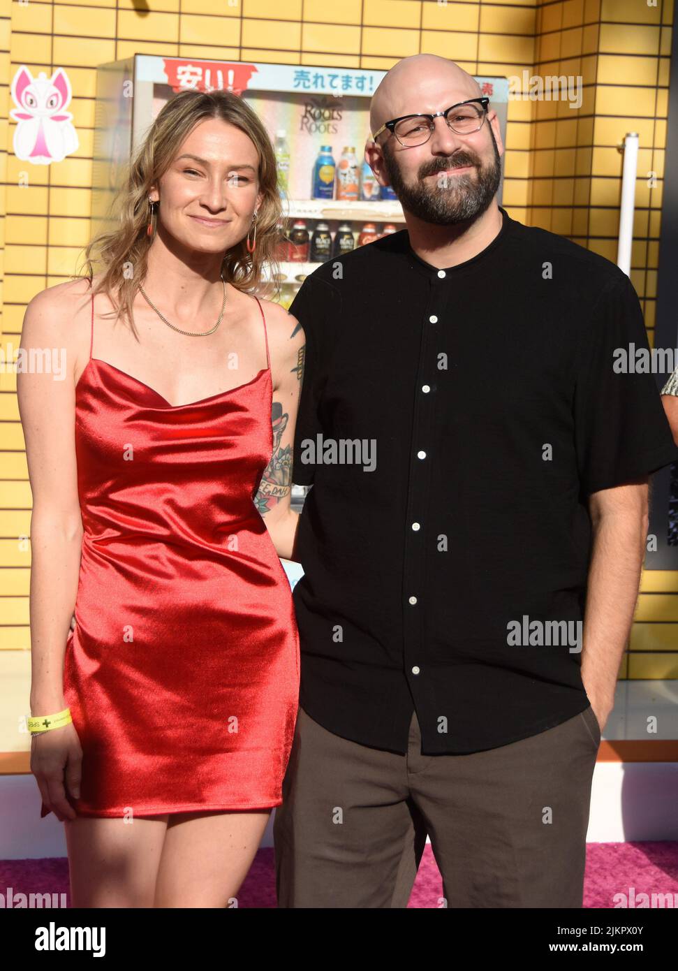 Los Angeles, California, USA 1st August 2022 Chloe Rice and Alex Pardee attend the Los Angeles Premiere of Columbia Pictures' 'Bullet Train' at Regency Village Theatre on August 1, 2022 in Los Angeles, California, USA. Photo by Barry King/Alamy Stock Photo Stock Photo