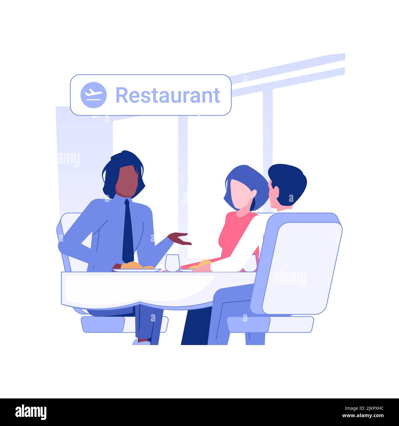Lunch in business class Stock Vector Images Alamy