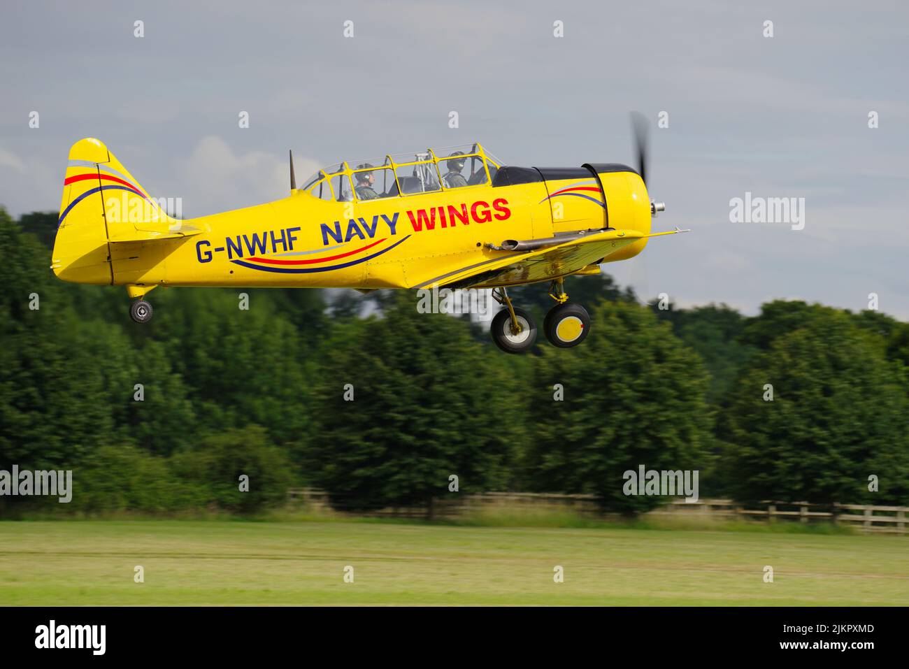 Navy Wings, Historic Flight,  North American Harvard T-6, Old Warden, Stock Photo