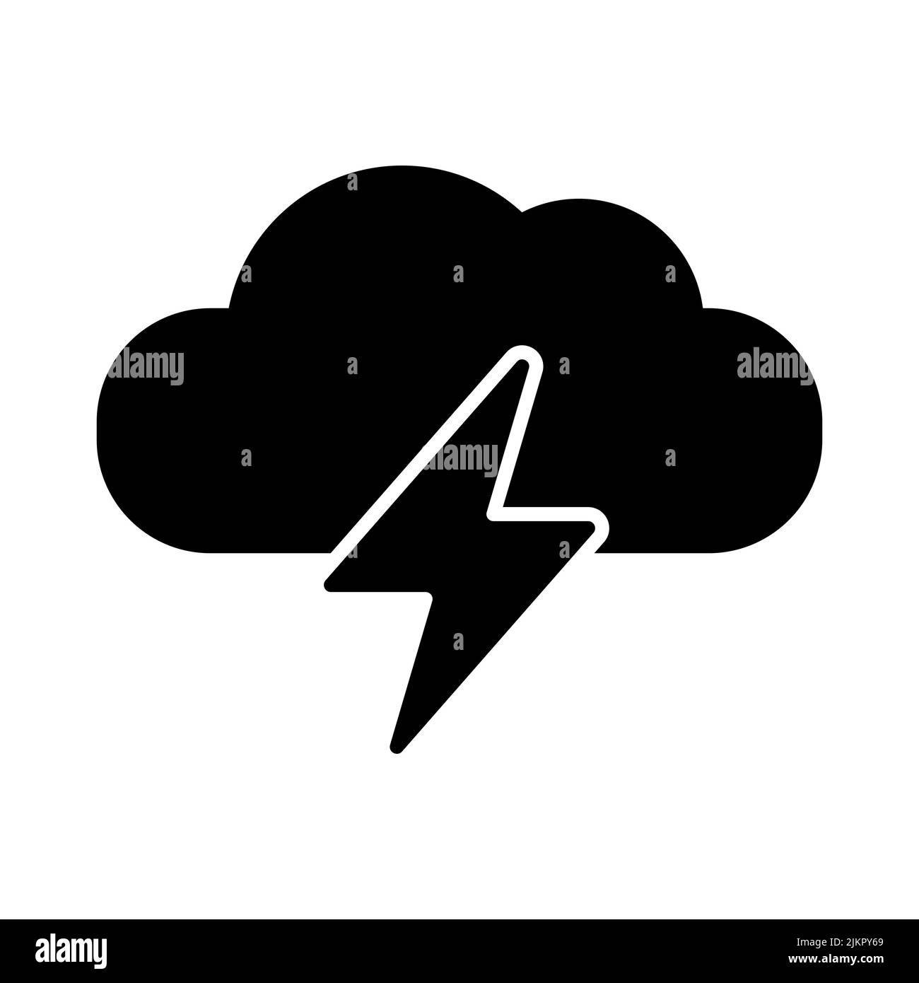 Storm black vector icon on white background Stock Vector Image & Art ...