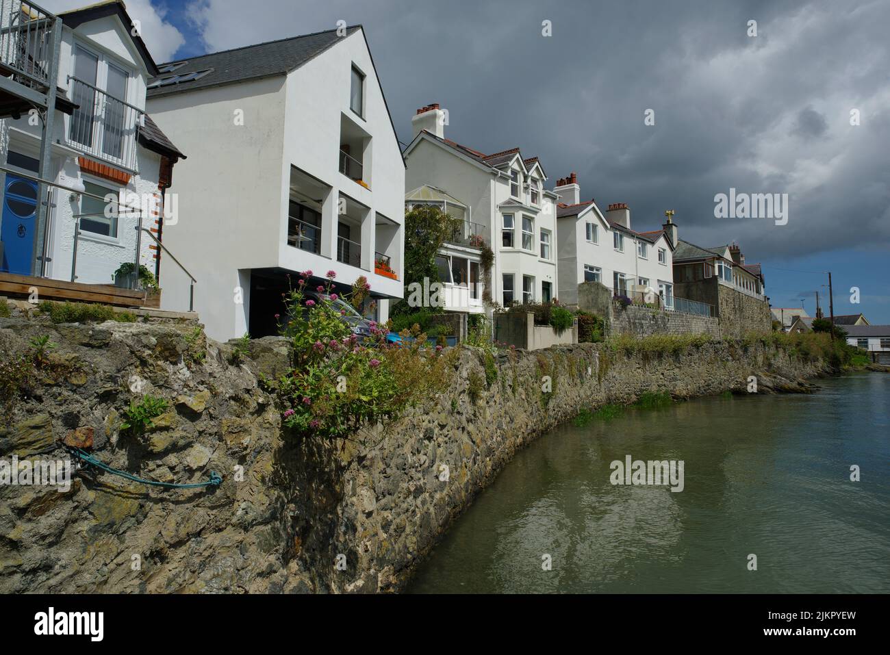 Waterfront Houses, Menai Bridge, Menai Strait, Anglesey, North Wales