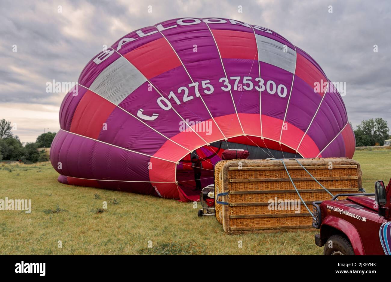 Hot air balloon ride over Bath Stock Photo Alamy