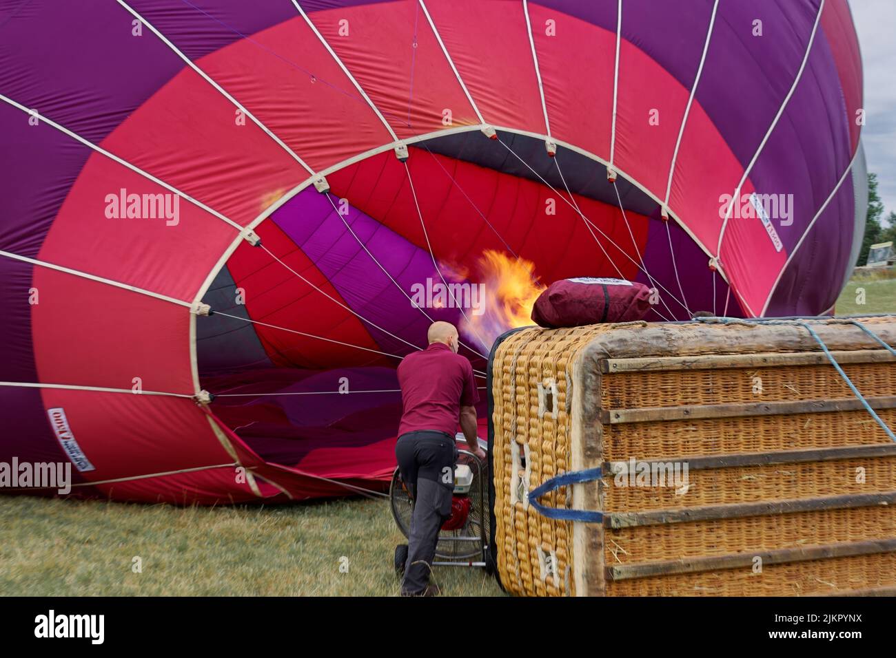 Hot air balloon ride over Bath Stock Photo Alamy