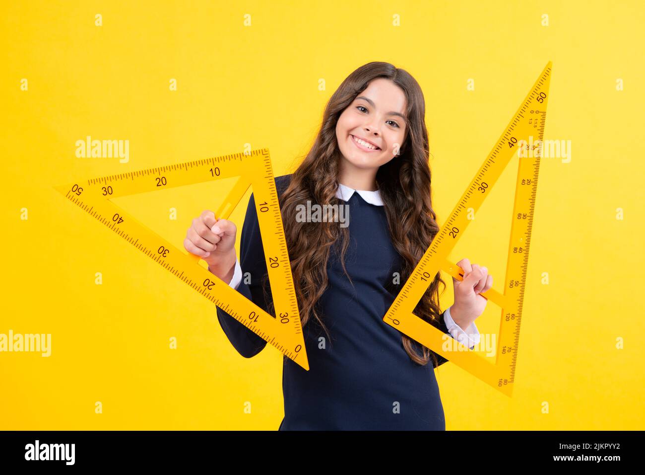 RULLER FOR MATHEMATICS AND GEOMETRY IN SCHOOL Stock Photo - Alamy