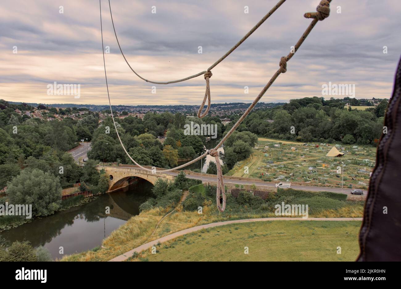 Hot air balloon ride over Bath Stock Photo Alamy