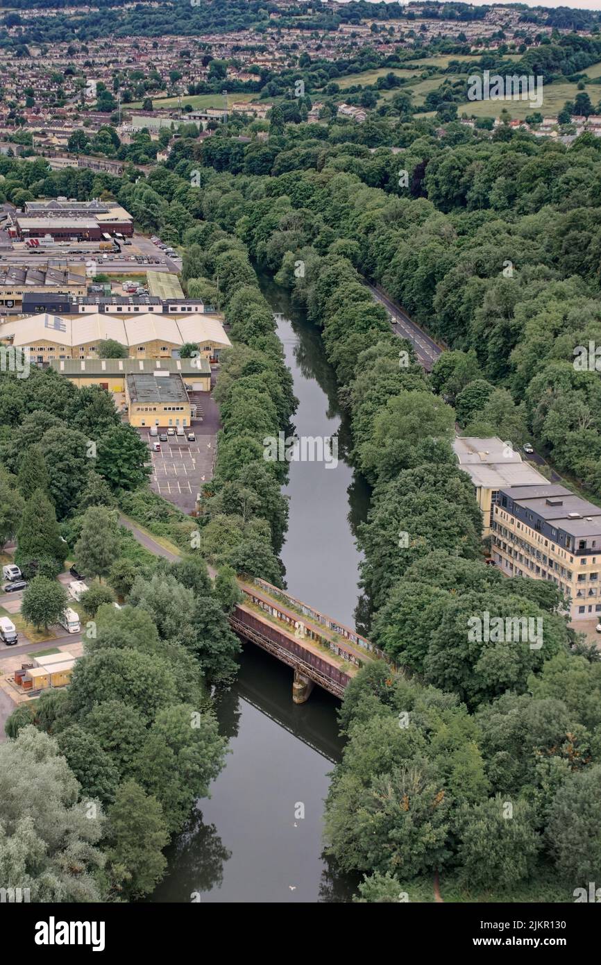 Hot air balloon ride over Bath Stock Photo Alamy
