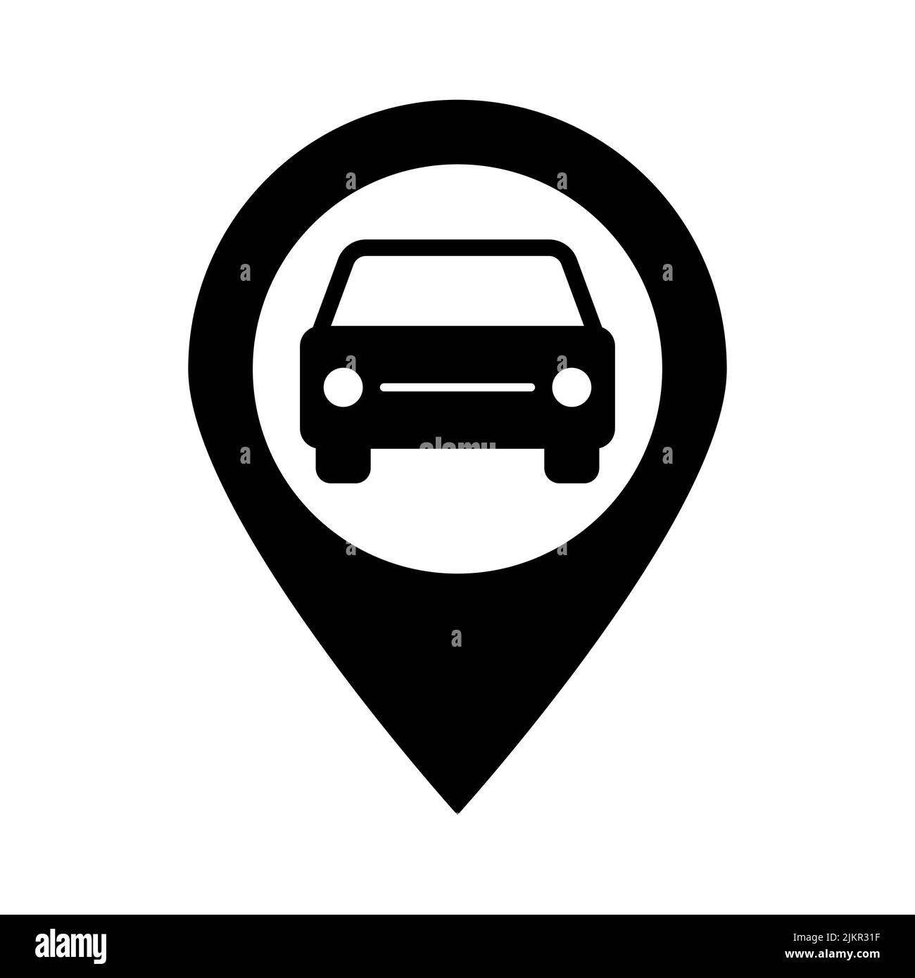Car location vector icon on white background Stock Vector Image & Art ...