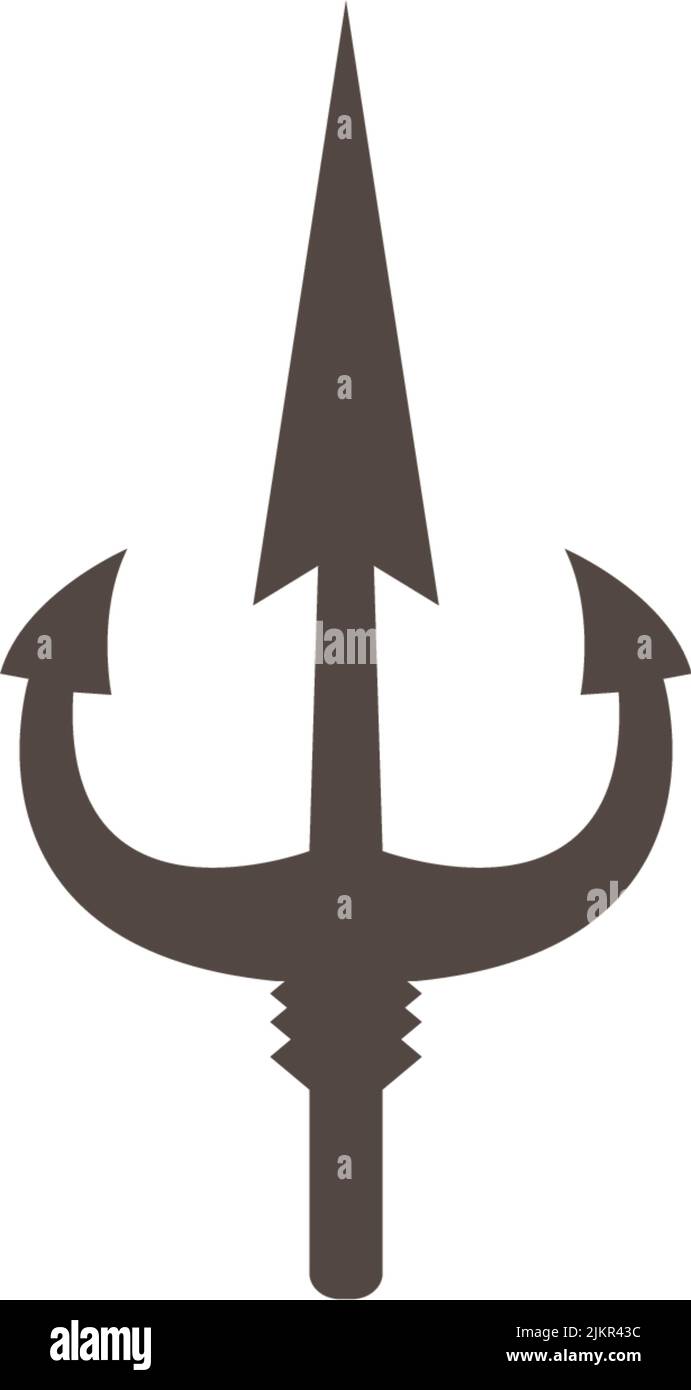 trident logo icon vector illustration design Stock Vector
