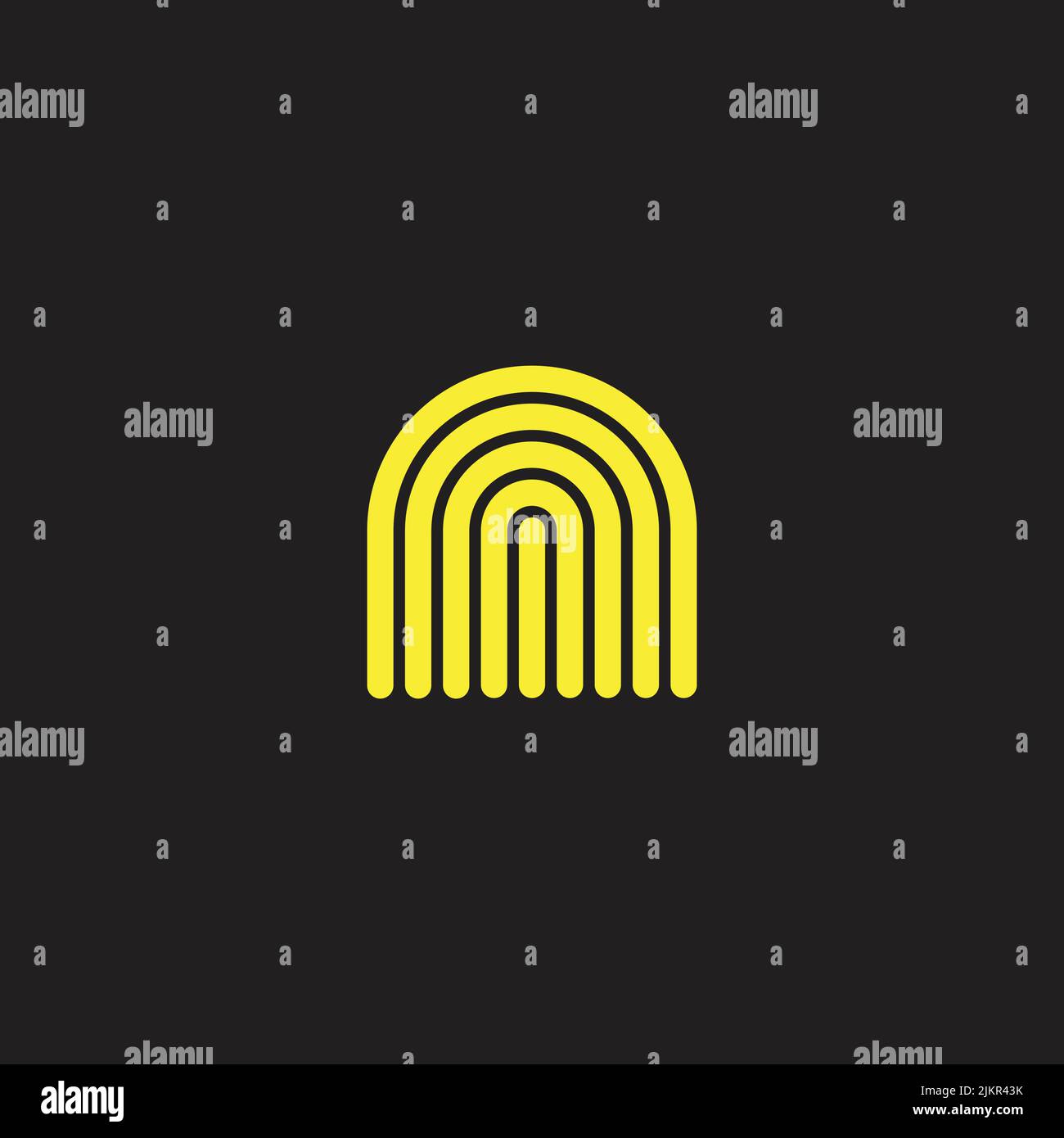 letter n stripes motion lines simple geometric logo vector Stock Vector