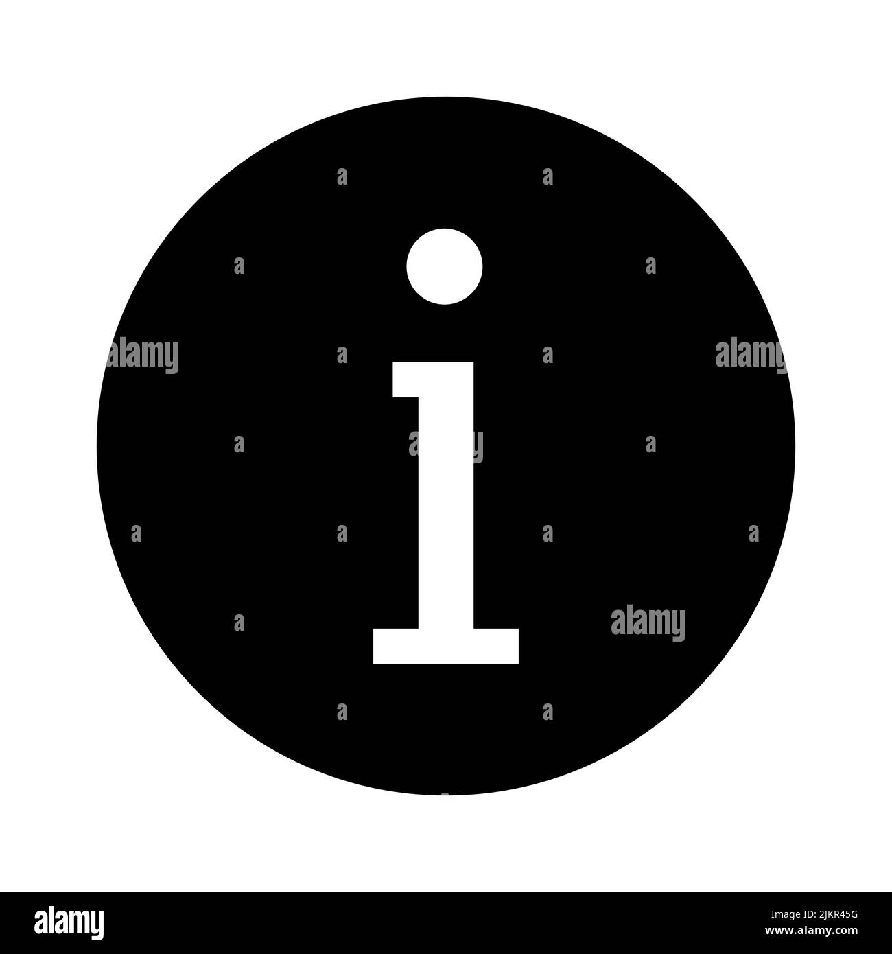 Infomation black vector icon on white background Stock Vector Image ...
