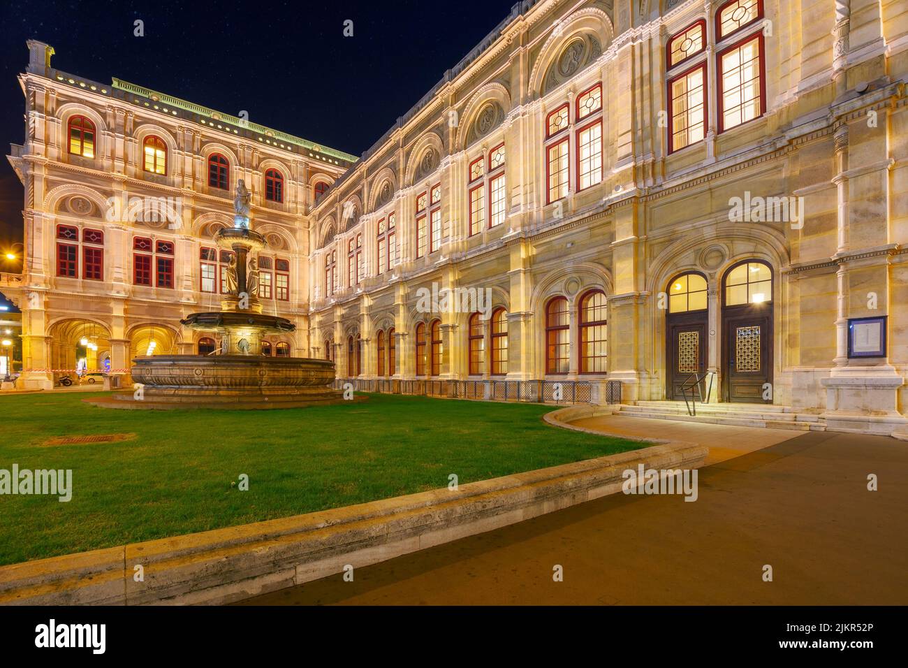 vienna, austria - oct 17, 2019: famouse european opera house at night. popular travel destination Stock Photo