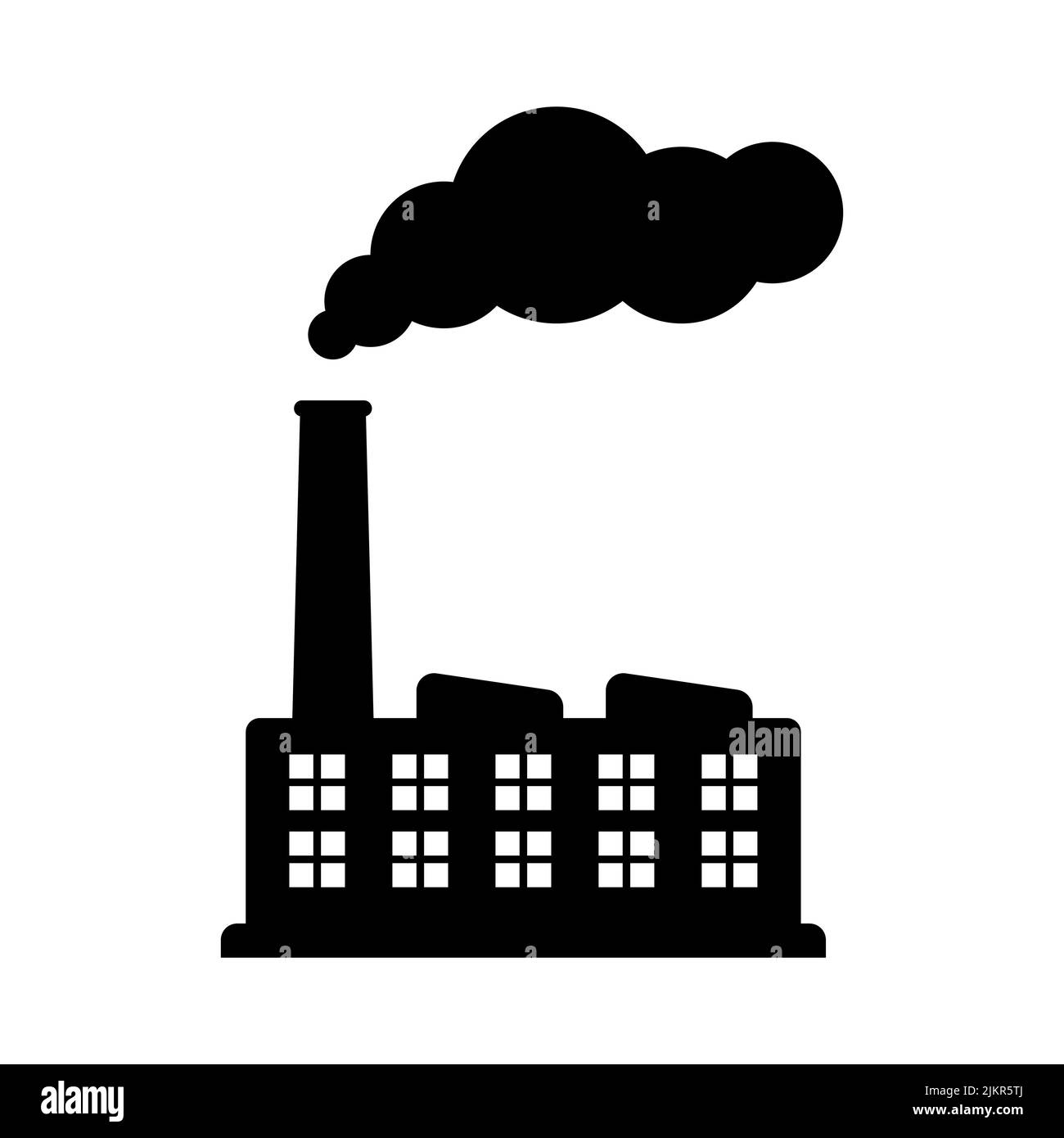 Factory vector icon isolated on white background Stock Vector Image ...