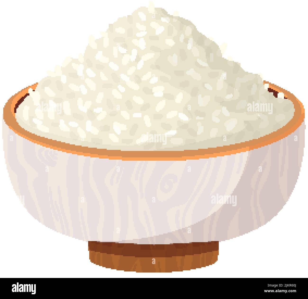 rice bowl cartoon vector illustration Stock Vector
