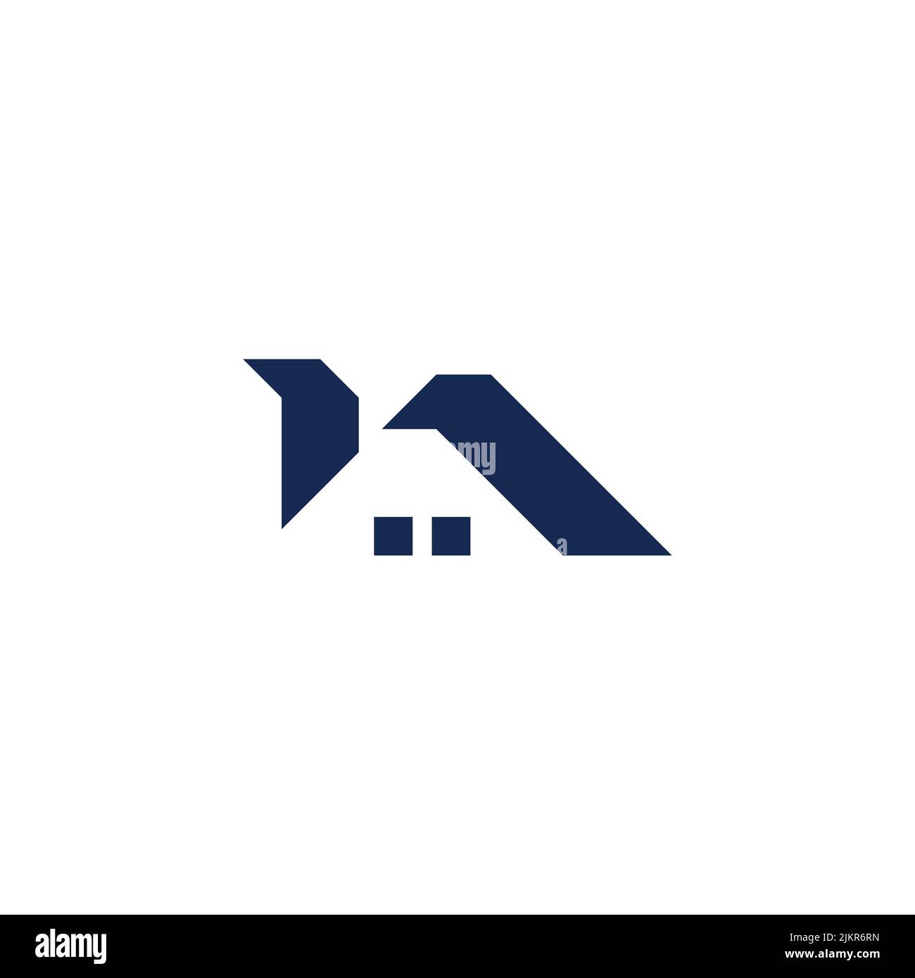 home house simple geometric logo vector Stock Vector