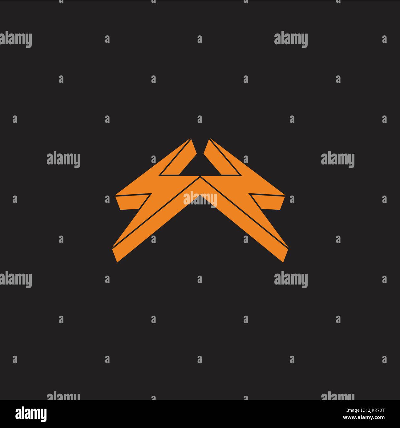 electricity thunder flash linked logo vector Stock Vector