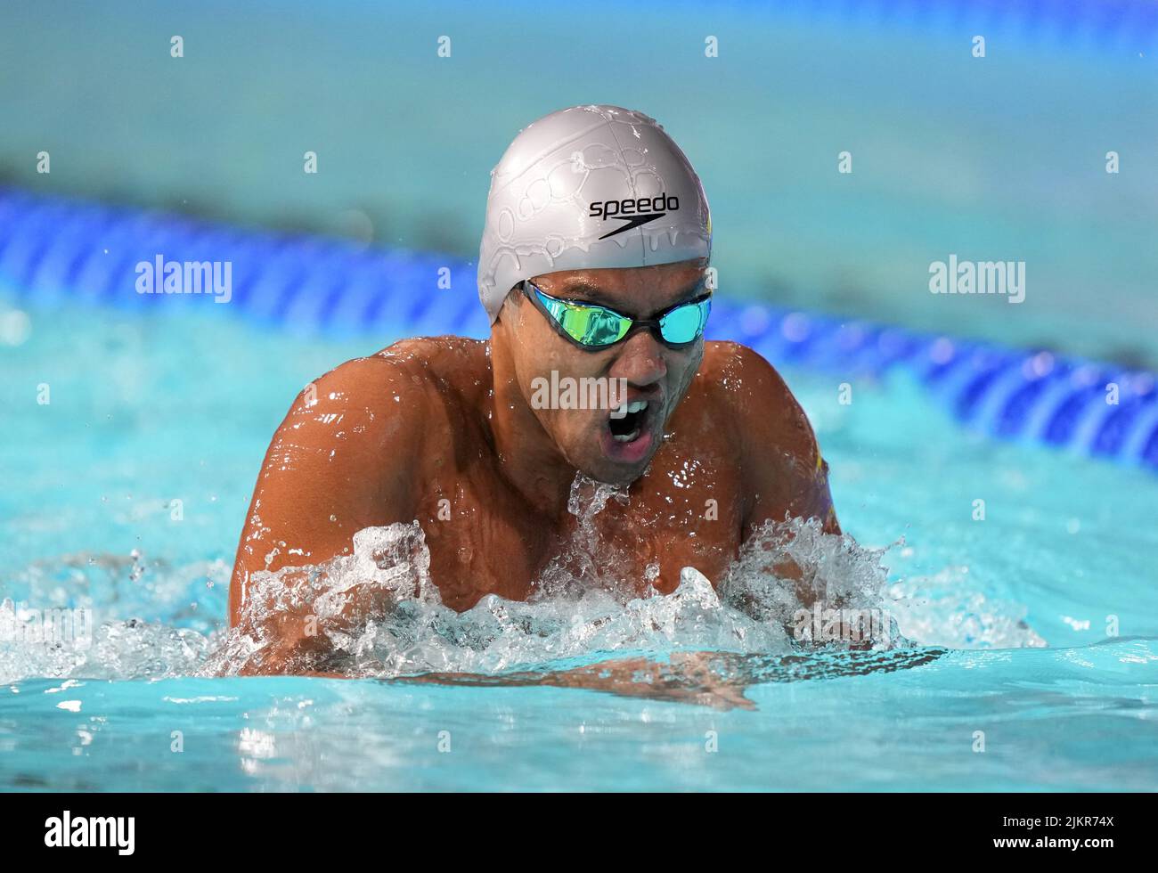 Maldives' Mubal Azzam Ibrahim in action in the Men's 200m Individual Medley Heat 1 at Sandwell Aquatics Centre on day six of the 2022 Commonwealth Games in Birmingham. Picture date: Wednesday August 3, 2022. Stock Photo