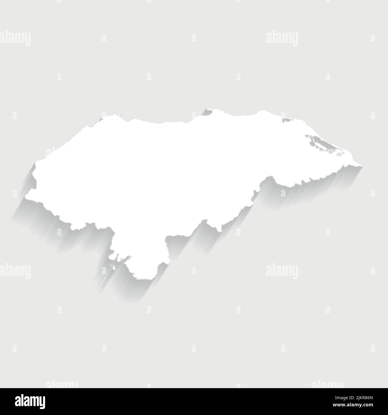Simple white Honduras map on gray background, vector, illustration, eps 10 file Stock Vector