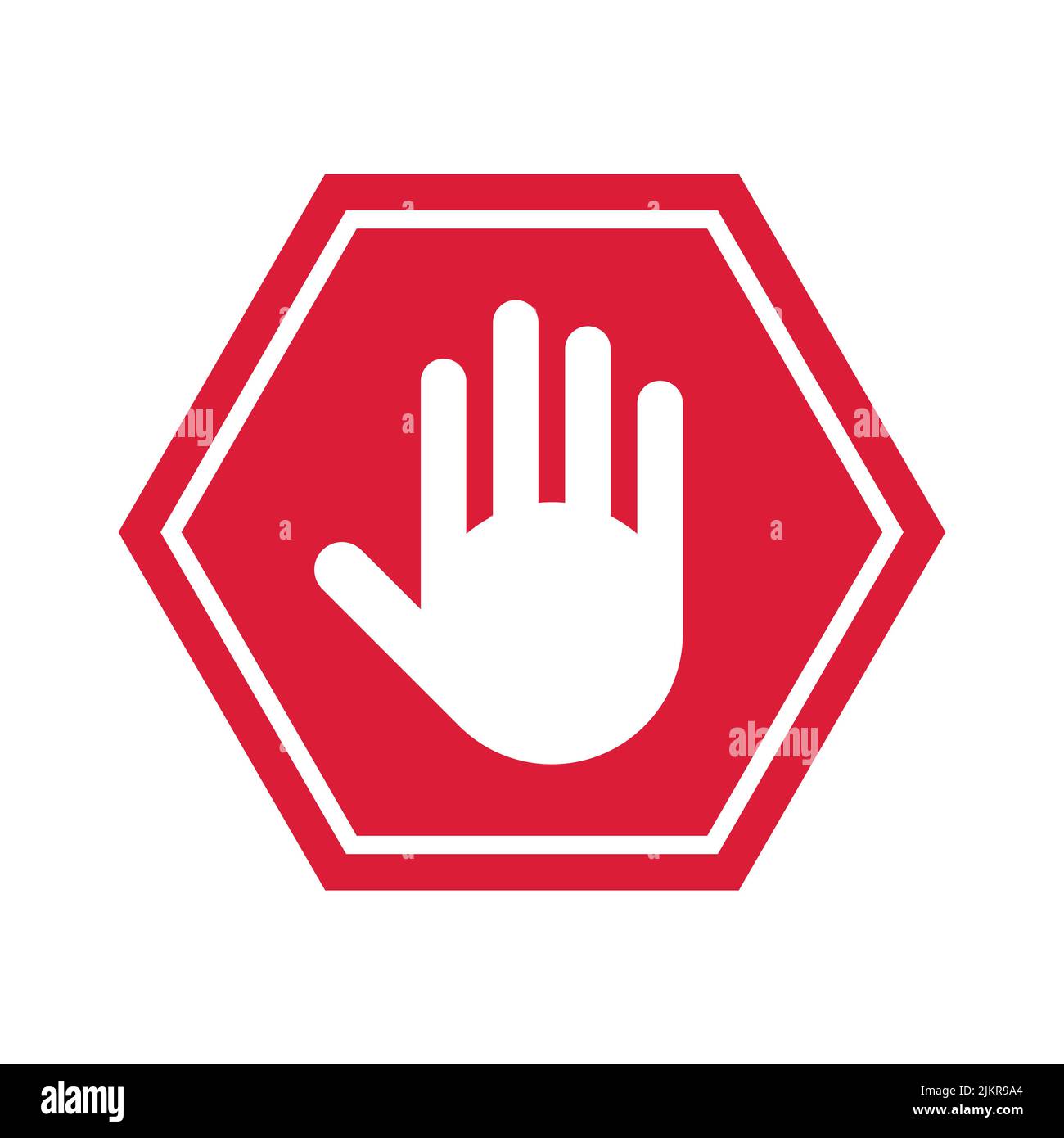 Stop sign vector isolated on white background Stock Vector Image & Art ...