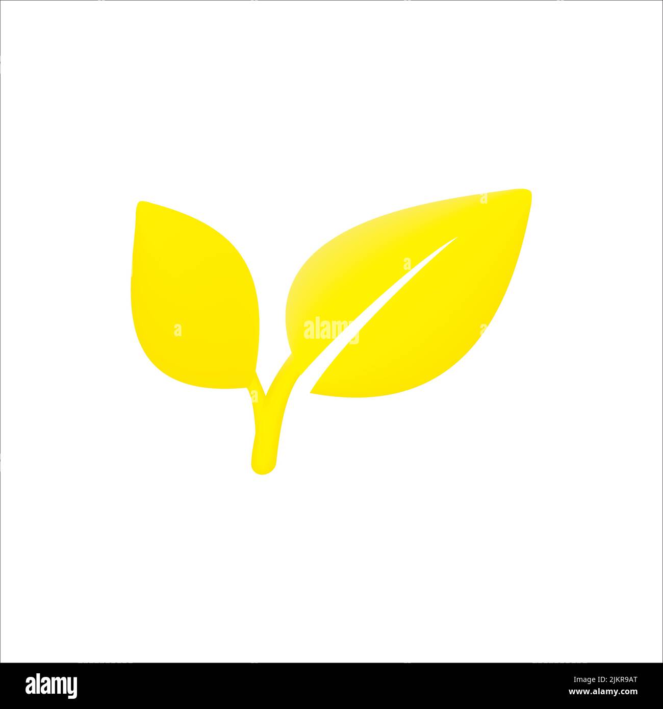 3d yellow leaf vector illustration Stock Vector Image & Art Alamy