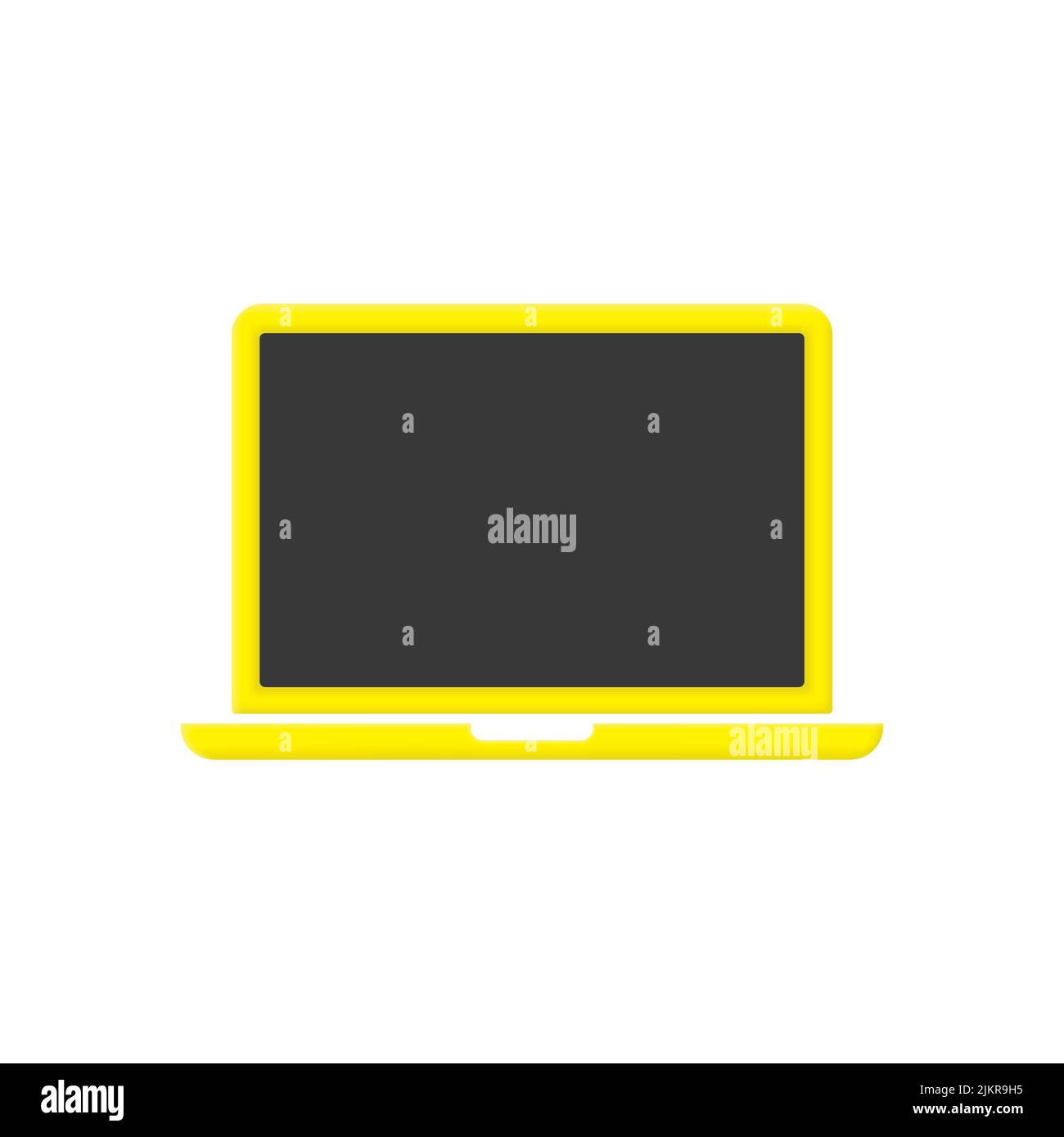 Sleek 3D laptop icon against a light background.