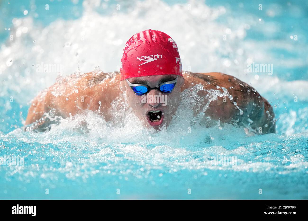 England's Jacob Peters in action in the Men's 4 x 100m Medley Relay Heat 2 at Sandwell Aquatics Centre on day six of the 2022 Commonwealth Games in Birmingham. Picture date: Wednesday August 3, 2022. Stock Photo