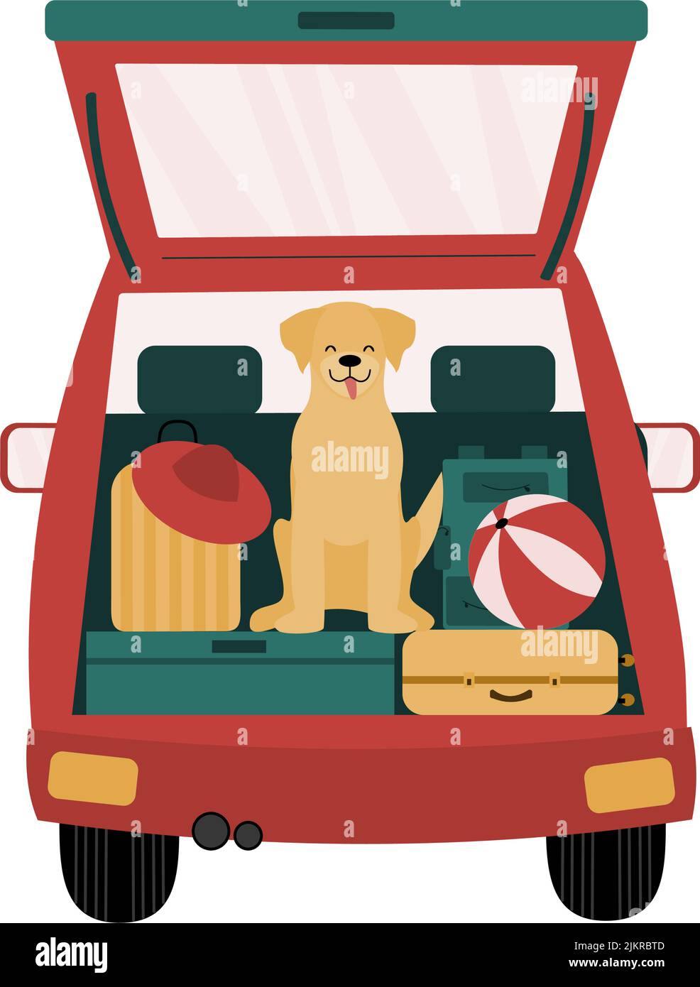 Open car trunk Stock Vector Images Alamy