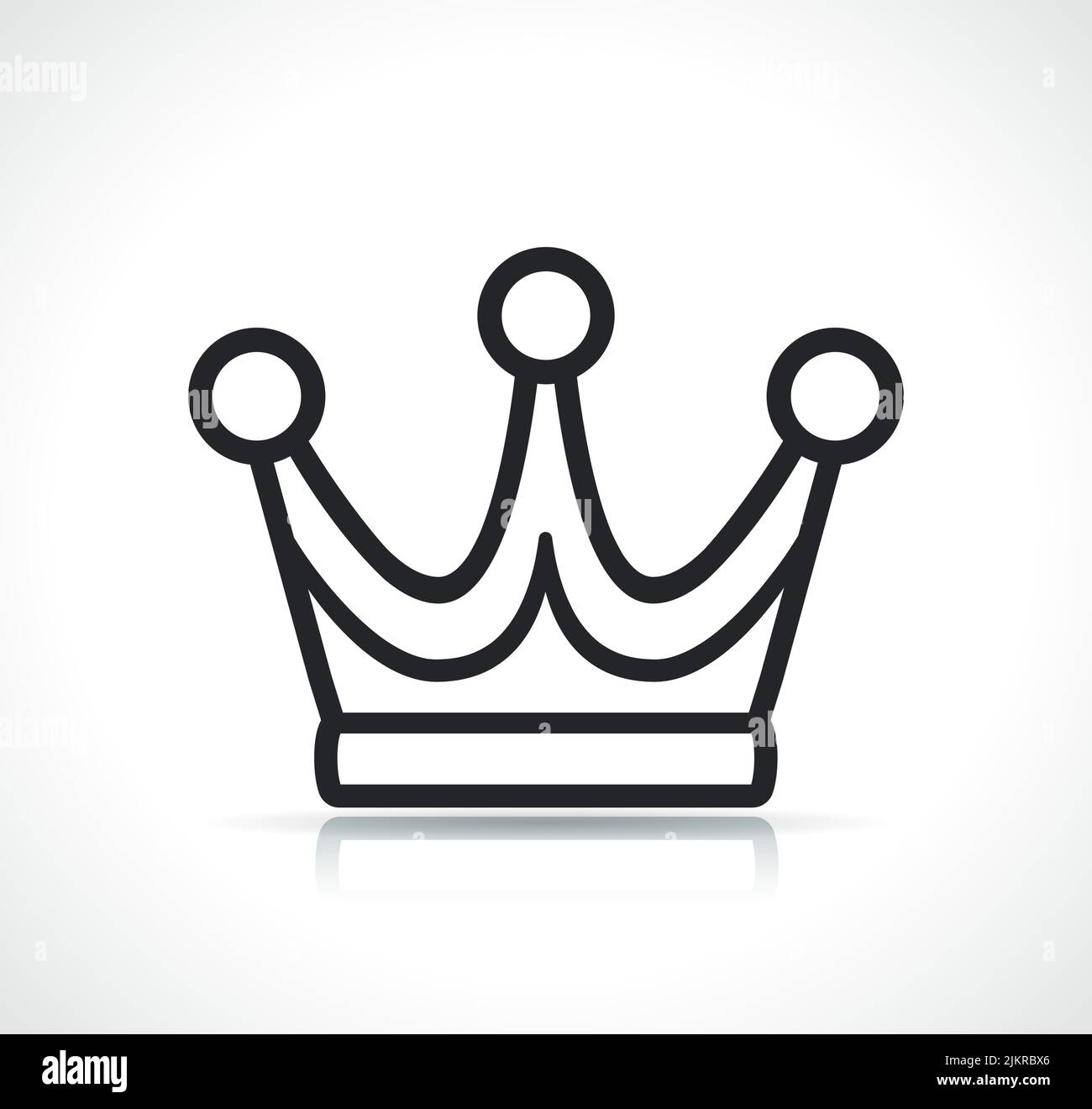 crown or royal thin line icon isolated Stock Vector