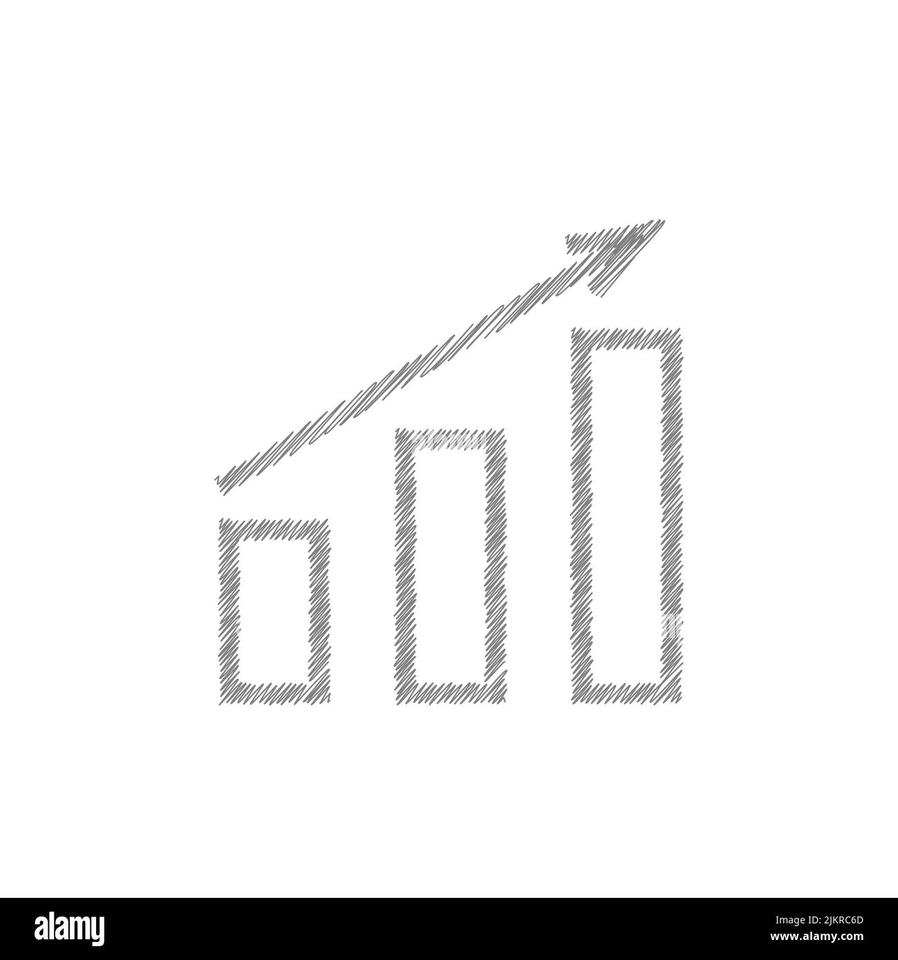 Analytics grey sketch vector icon. Pictogram isolated Stock Vector ...