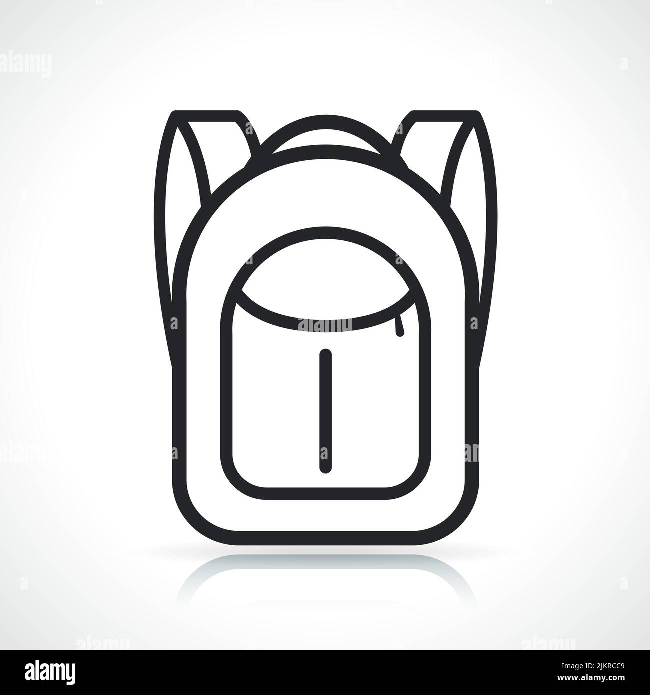 backpack or school bag thin line icon Stock Vector