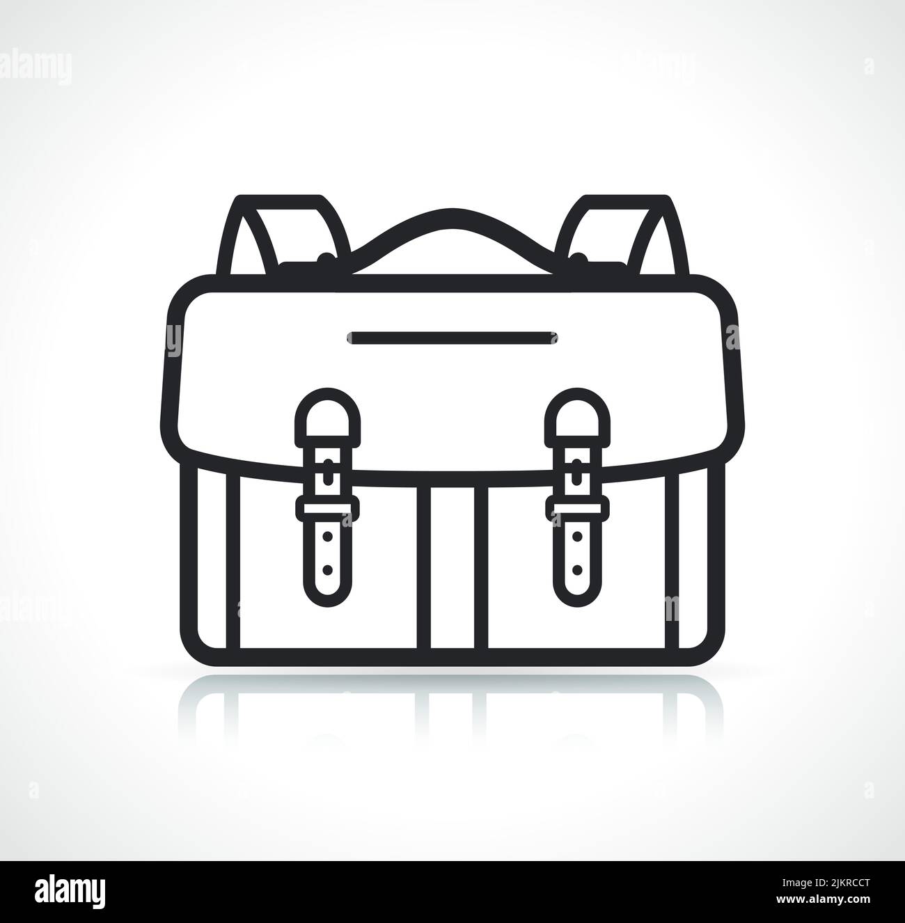 rectangular backpack thin line icon isolated design Stock Vector