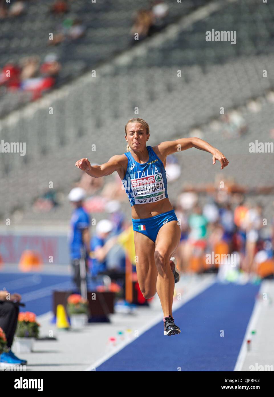 Ottavia Cestonaro participating in the triple jump at the European