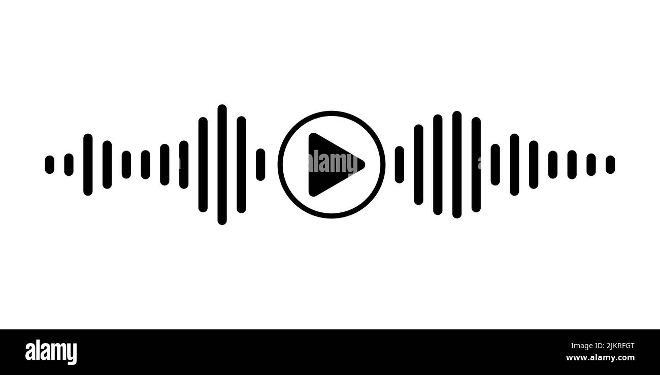 Black sound waves of the equalizer isolated on white background. Vector