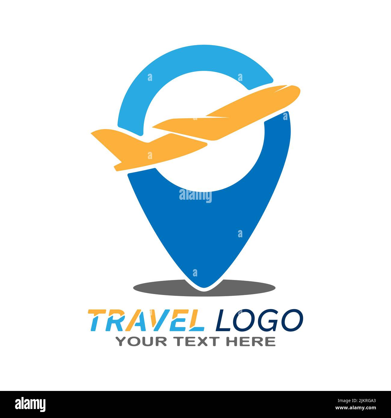travel. Vector logo, emblem or sticker of a tourist or excursion ...