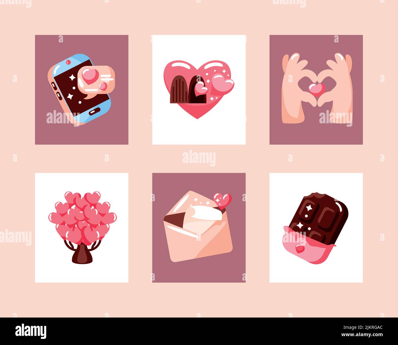 icons set of love Stock Vector Image & Art - Alamy