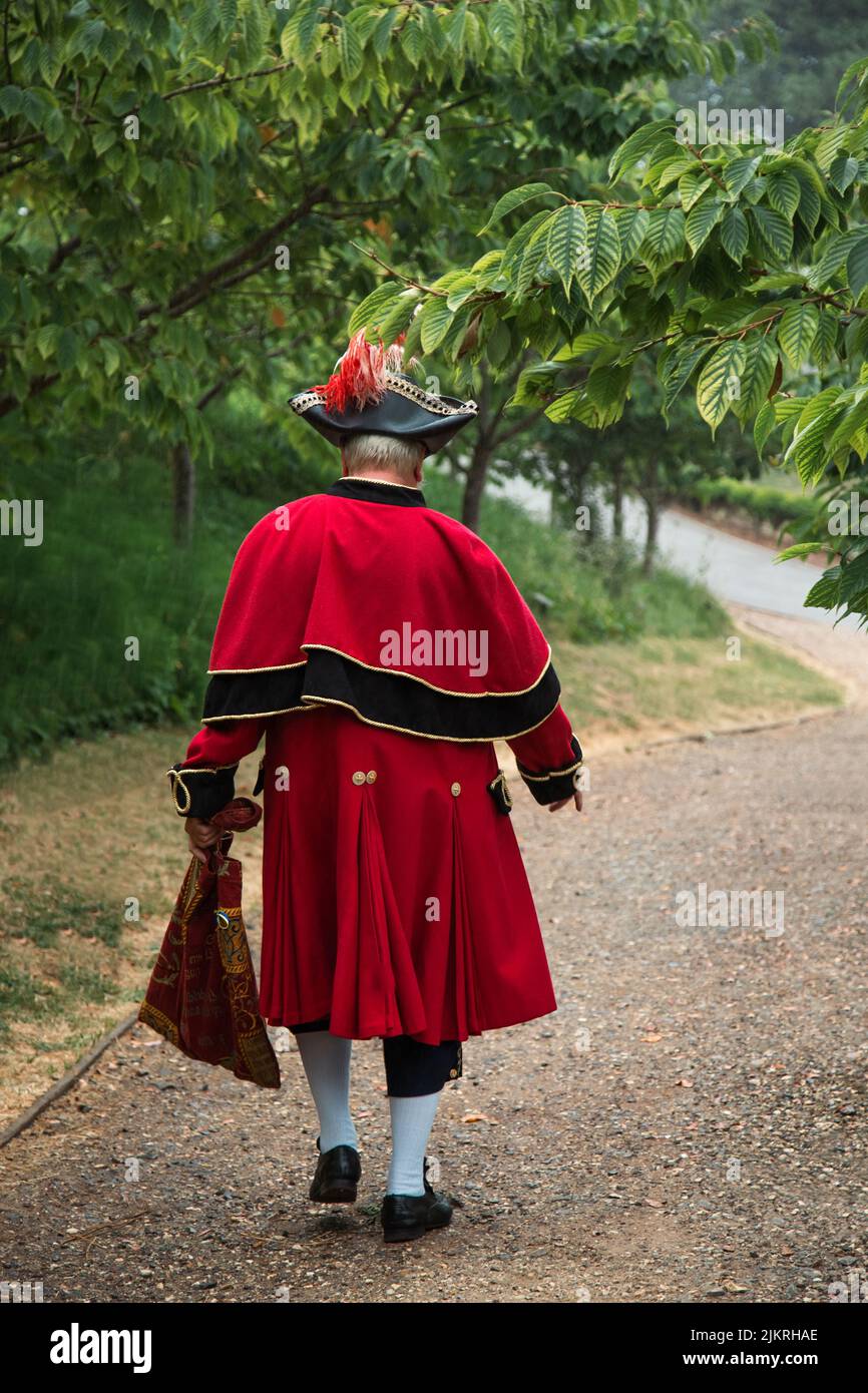 Historic red coat from 17th century Stock Photo
