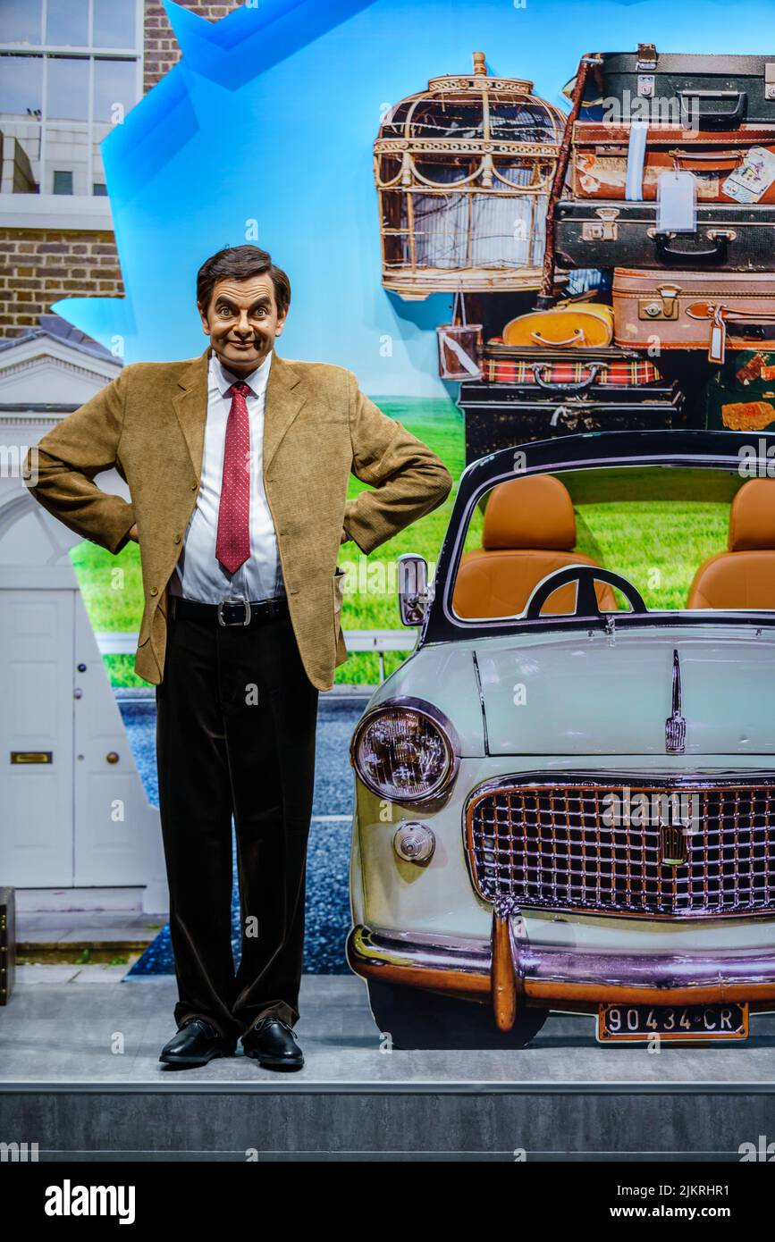 Sochi, Russia 11 October 2021: Mr. Bean, a character of a British sitcom starring Rowan Atkinson, at the Dejavu Wax Museum Stock Photo