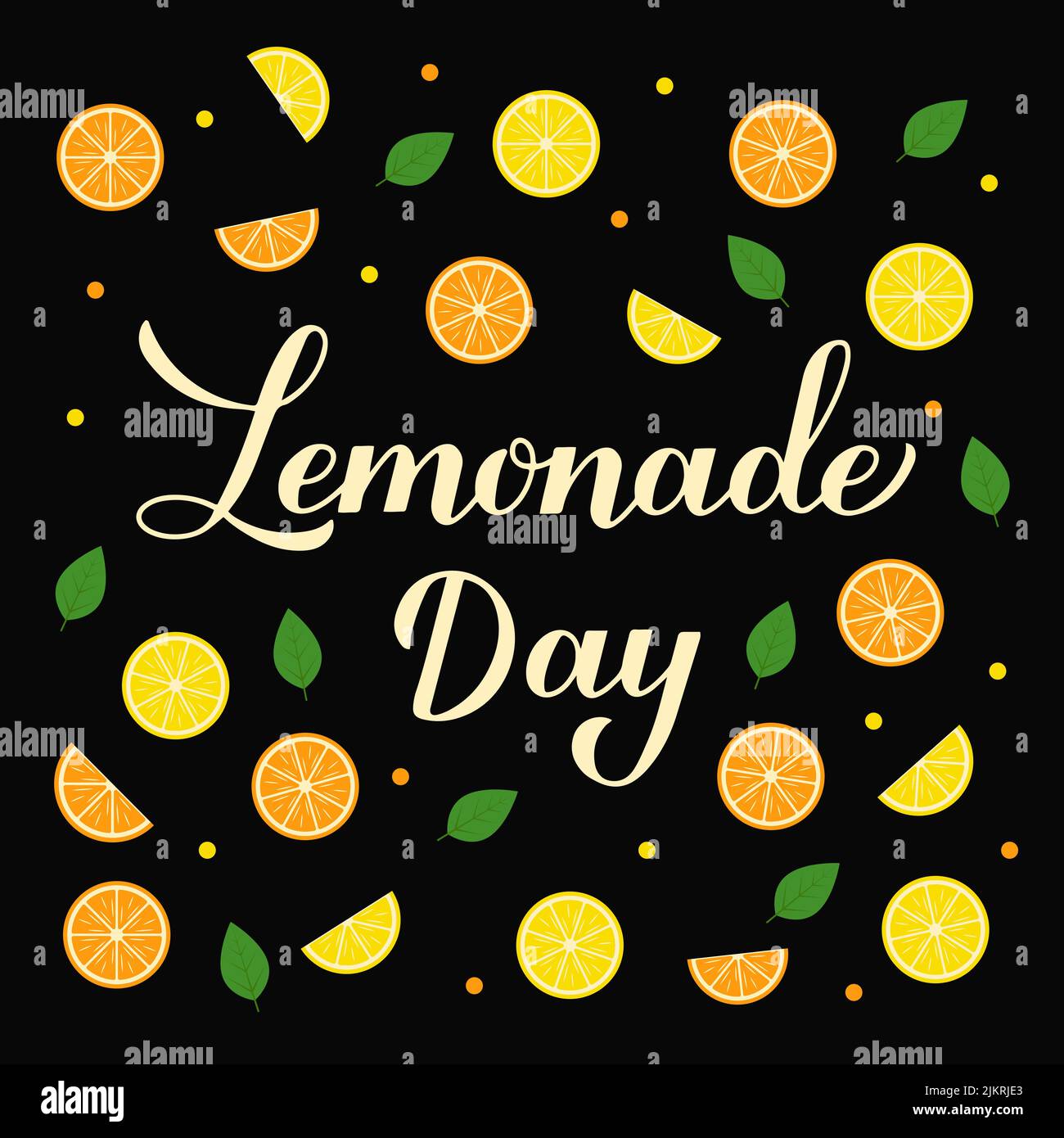 Lemonade Day calligraphy sign. Vector template for typography poster