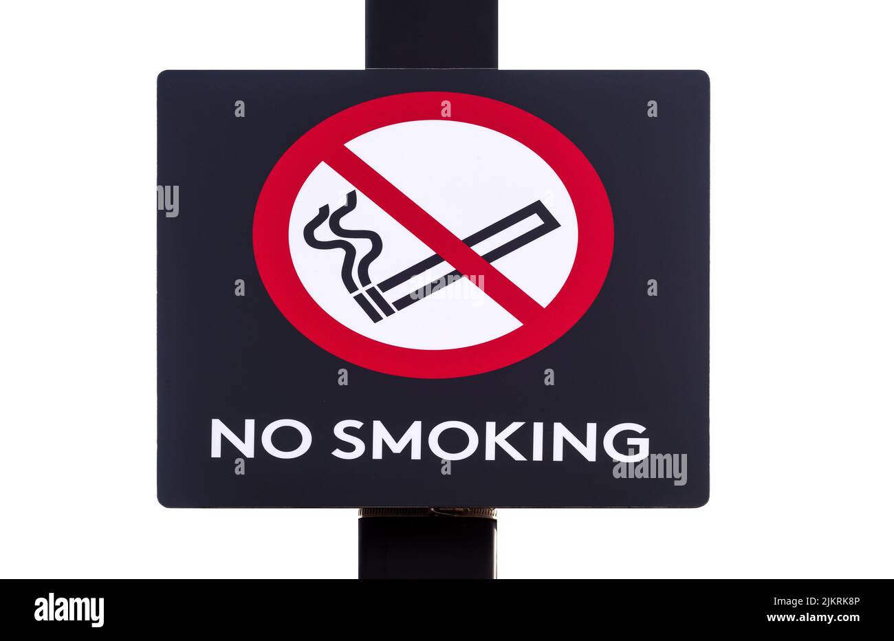 No smoking sign isolated on white background. Stock Photo