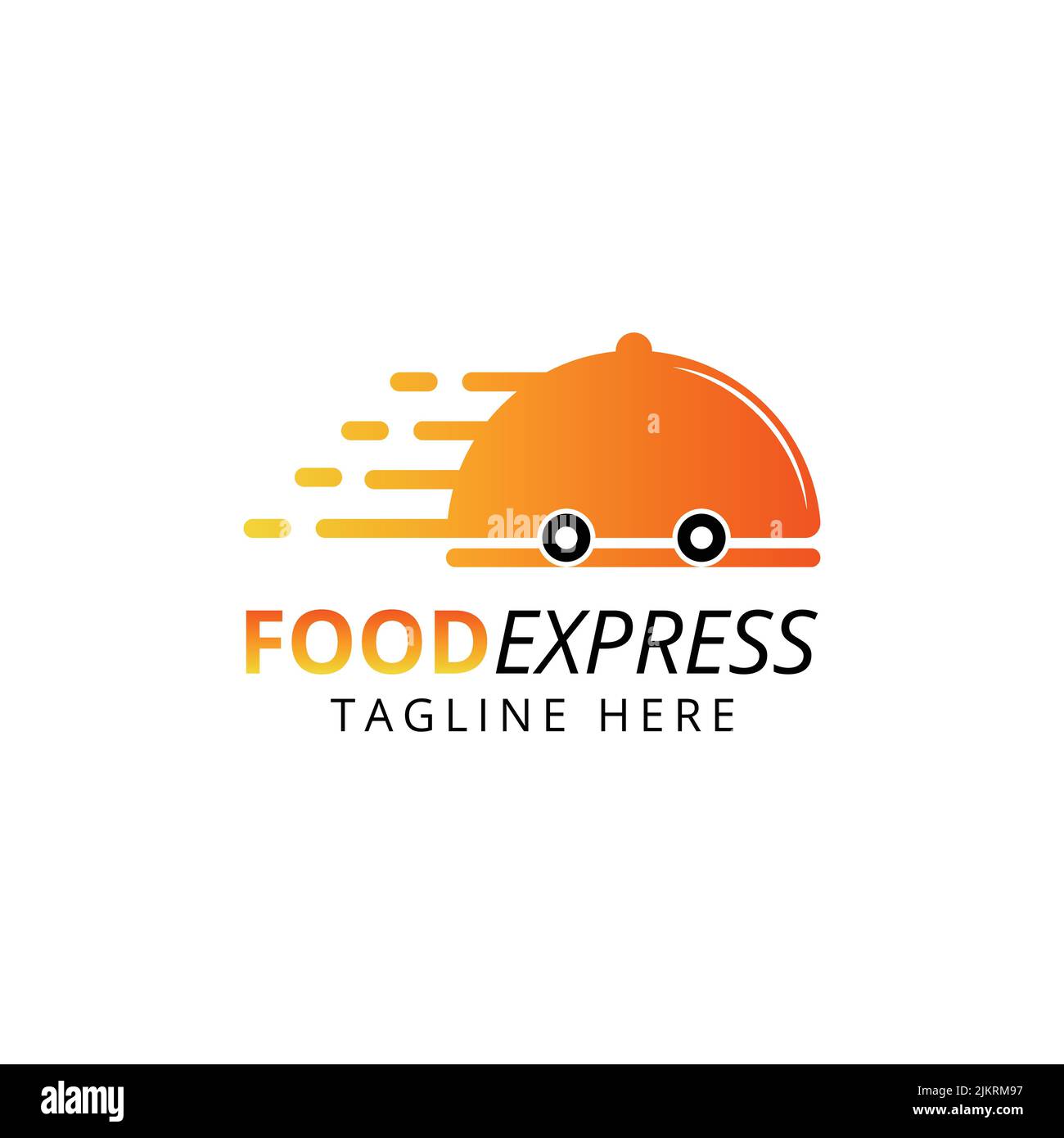A Food Express text and logo on a white background with a copy space ...